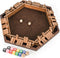 ropoda 6-Way Shut The Box Game-Upgraded 1-6 Player Wooden Dice Game for
