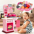 Playset, 27.1 Inches Set 1-3 3-5, DRAMATION Kids Kitchen Play Kitchen with Sound and Light, Kitchen for Toddlers