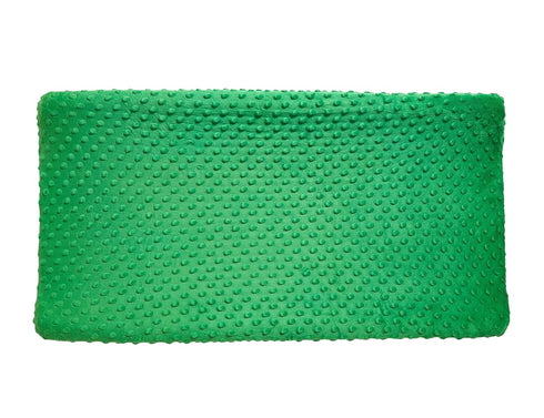 Solid Changing Table Pad Cover, Ultra Soft Cozy Dots Plush Cradle Sheet, Fits 32"/34"x16" Contoured Diaper Pad (Fern