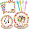 96 Pcs Art Plates and Napkins Party Supplies, Paint Tableware Set for Art Paint Birthday Baby Shower Serves 24