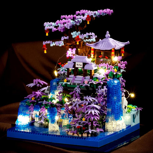 APENGBAOL Set 2500+PCS Peach Blossom Pond Japanese Architecture Building Blocks for Adults and Kids, Micro Mini Bricks
