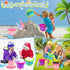 Collapsible Beach Buckets for Kids, Foldable Sand Buckets and Shovels with Mesh Bag, Silicone Sand Pails Travel Beach