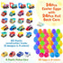 24 Pack Ellinjan Prefilled Easter Eggs with Toys Inside, Pull Back Cars Easter Eggs with Construction Vehicles, Easter