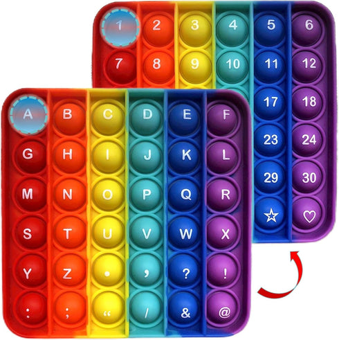 Alphabet Number Fidgety Pops, 1 Pcs ABC Learning Educational Letter Popper Game for Stress Relief
