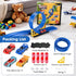 Cieex 16.5 Set 4 4 Flexible Race Track for Kids, Ft Flex Track with Cars & Suction Cups | Roll Up Race Car Track