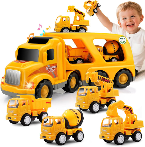 Nicmore Construction Truck Toddler Toys Car: Toys for 1 2 3 4