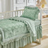 AIKASY Set The Ruffled Shabby Crib Bedding for Girls, Baby Quilted Comforter with Fitted Sheet, Bed Skirt
