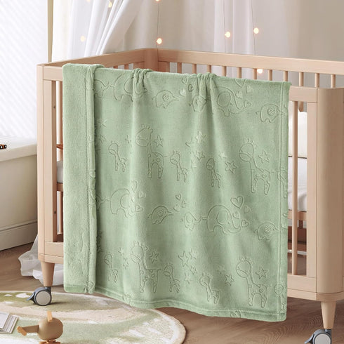 30x40 Inch, BORITAR Baby Blanket Elephant Animal for Boys Girls Ultra Soft Fleece Warm and Lightweight Blankets