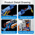 Tow Truck Building Block Set, Road Rescue Vehicle with Crane Toy Model, City Crane Construction Kit for Kids