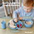 WeeSprout Baby Led Weaning Bundle, Silicone Suction Bowl, Spoons, Bib & Cup, Develops Self Feeding Skills, Dishwasher