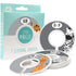Safari Nursery Closet Size Dividers - 7X for Baby Clothes, Elephant Giraffe Zebra Lion Monkey Decor (Grey)
