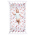 Pink Floral Girl Crib Sheet - 100% Combed Cotton, Breathable Watercolor Rose Baby Girl Crib Sheets