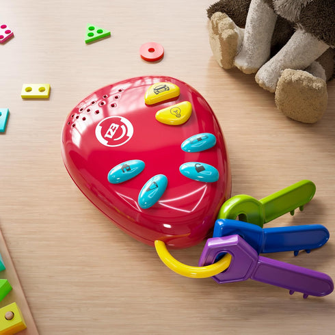 Lollipop Kids Car Keys Sensory Baby Toy, Teething Keys, Baby Rattle, All-in-One Sensory Toys for Babies