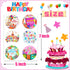 Large Birthday Stickers, 24 Sheets Happy Birthday Stickers for Kids, Classroom, Cake Stickers
