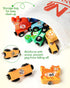Set Set 3-5 Vanmor Wooden Train for Toddlers - Snap-Connection Animal Trains, Magnetic Alphabet Train Learning Toys