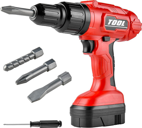 Toy Choi's Toy Drill Set - Electric Pretend Play Tool with Realistic