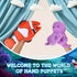 6 Stuffers(Sea,11.81 inches/ 30 cm) Liliful Pieces Animal Hand Puppets Kids Hand Puppets with Working Mouth Animal
