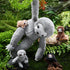 5 Set 13 Inch Mommy 4 Kasyat Pcs Sloth Plush Toy Sloth Stuffed Animal with Cute Baby Plushies in Zippered Belly