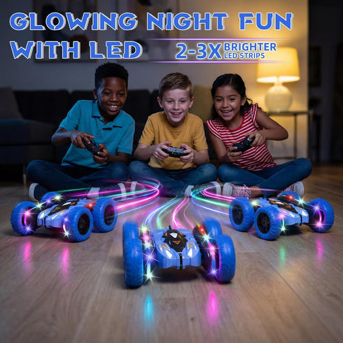 6-12: 2 360 4WD 6 7 8 9 10 11 12, Wedopro RC Car for Boy Ages Batteries Stunt Rotating Remote Control Toy