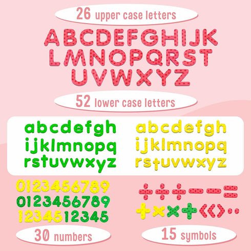 123 Magnetic Foam Letters and Numbers, Alphabet Magnet Educational Toy for Preschoolers