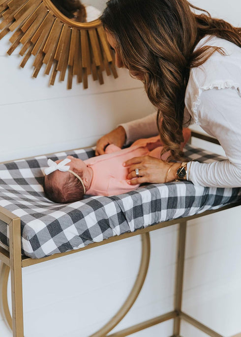 Copper Pearl Premium Knit Changing Pad Cover - Soft, Stylish, Universal Fit for Standard Diaper Changing Pads