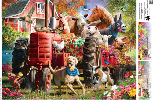1000 26.75 19.75 Buffalo Games - Larry Jones - Fun Times at The Farm - Piece Jigsaw Puzzle for Adults -Challenging