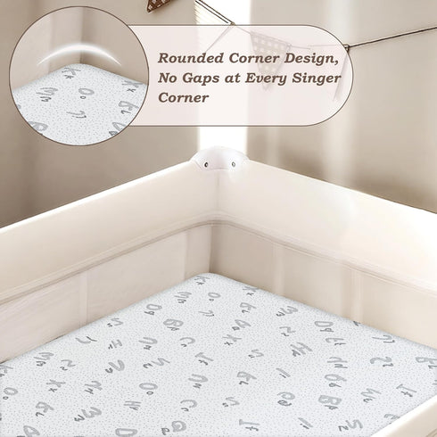 Pack 38"x26"x3'' Pack and Play Mattress - N Play Mattress Pad with Breathable Removable Cover - Dual-Sided Memory Foam