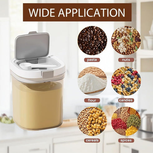 go-1300ml Powder(44oz) Formula Container to Travel Dispenser BPA Free Airtight Container with Spoon & Layered