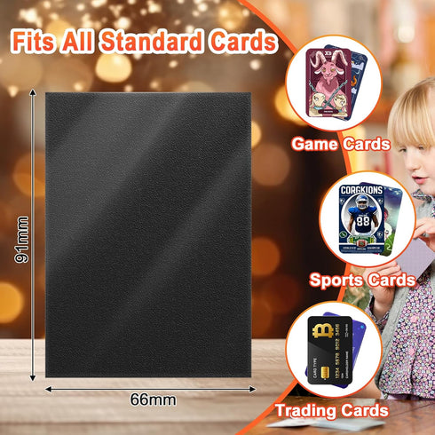 600PCS (6 Card Sleeves for Collectable Gaming Cards, Matte Card Protectors Sleeves for Baseball Cards, Game Cards