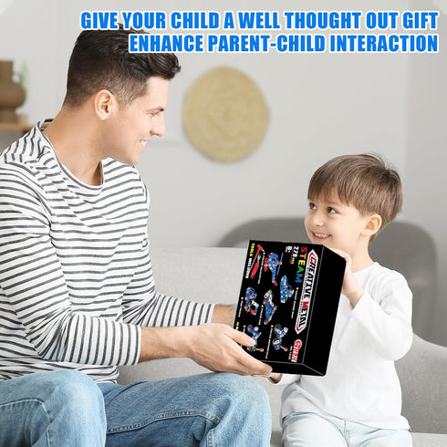 Stem Building Toys for Boys Age 8-12 - Police Toys 6 Mini Metal Model Set, Educational Gifts for Kids 8-12 Years Old