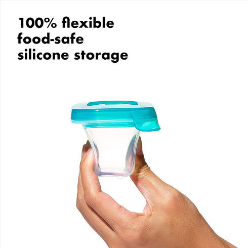 2 oz. OXO Tot Silicone Baby Blocks m- - Teal