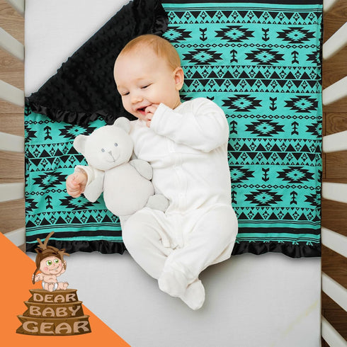 (32 32 inches) Dear Baby Gear - Premium Car Seat Infant Blanket - Soft Swaddle Blanket for Baby Girls and Boys, Plush