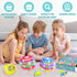 Itscolofy 4 Pack Easter Basket Stuffers for Kids Light Up Spinning Singing Tops with Flash, Easter Gifts for Toddler