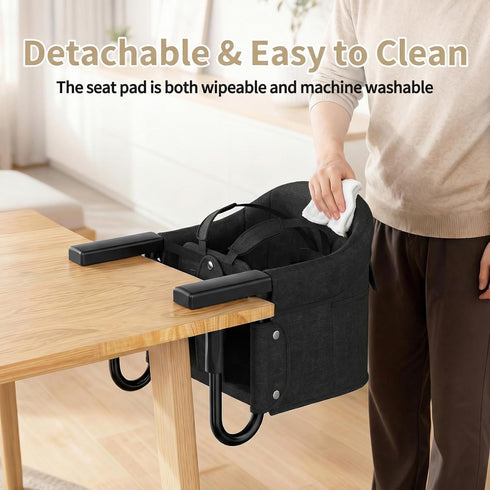 Gryvoth 6-36 0.8" 3.5" Portable Hook On High Chair for Babies & Toddlers from Months,Clip On Baby Seat for Table,Fits