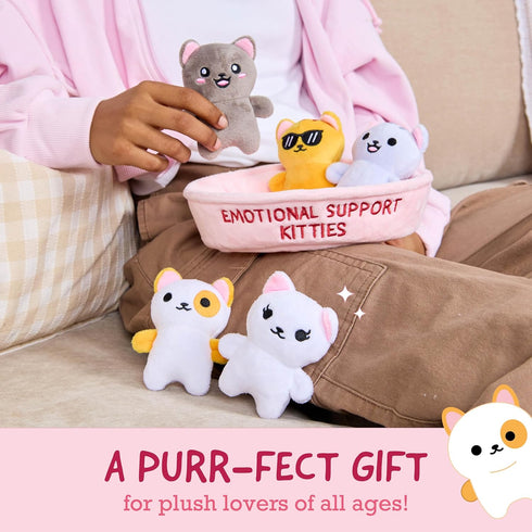 5 WHAT DO YOU MEME? Emotional Support Kitties by Relatable, Cuddly Stuffed Animals and Toys, Squishy Toys and Plushies