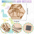 Maitys 4 Pcs Dinosaur Wall Decor for Boys, 5.1'' x 5.9'' Wooden Dino Art for Kids Baby Nursery Playroom Bedroom