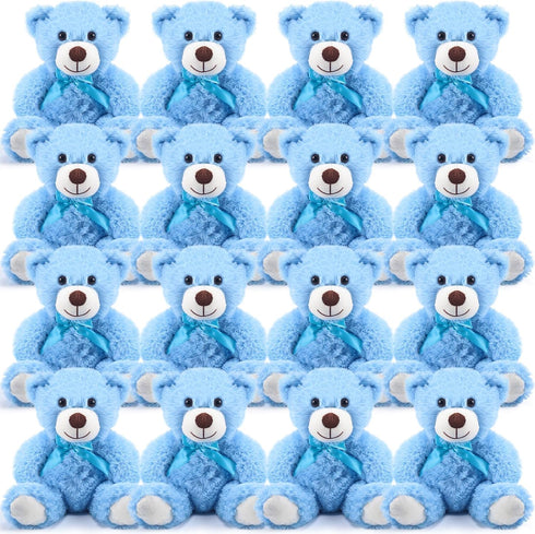 Jenaai 16 Pieces Stuffed Animals, 13.8 Inch Plush Bears with Bow for Baby Shower Wedding Christmas Birthday Favors
