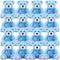 Jenaai 16 Pieces Stuffed Animals, 13.8 Inch Plush Bears with Bow for Baby Shower Wedding Christmas Birthday Favors