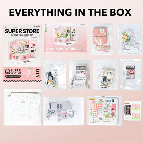 Super Creator Mini Blocks Model Building Set - Miniature Plastic House Kit for Teens 8-12, DIY Crafts for Adults
