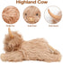 5lbs 22in, JellyMallow Highland Cow Weighted Stuffed Animals Cute Weighted Plush Highland Cow Stuffed Animal Cattle