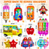 ZHWKMYP 38 Pcs Back to School Balloons, School Helium Mylar Balloon, Apple Pencil Crayon Bus Helium Foil Balloons