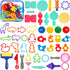 FRIMOONY Dough Tools Set for Kids, 47 PCS Various Animal Molds and Rolling Pins in Random Colors