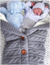 Grey1) XMWEALTHY Unisex Infant Swaddle Blankets Soft Thick Fleece Knit Baby Girls Boys Stroller Wraps (Baby