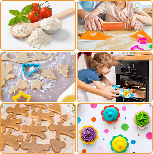 52 Sets, Set Set EFO SHM PCS Kids Cooking Montessori Pretend Play Kitchen Toys for Real Cooking Baking, Toddler Knife