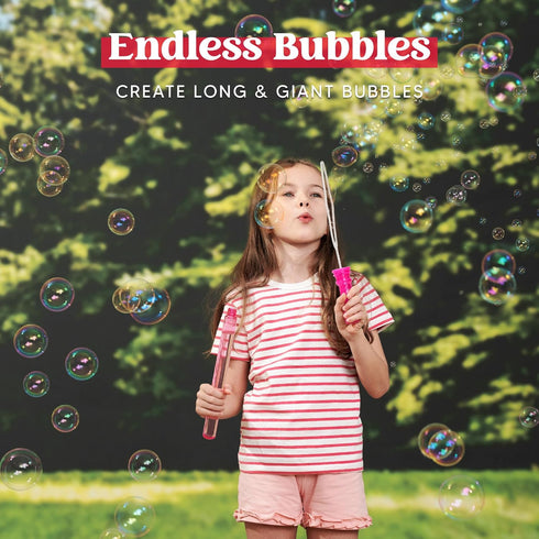 JOYIN 12 Packs 17’’ Giant Bubble Wands for Kids, Bulk with 12 PCS Concentrated Bubble Solution for Summer Party Favors
