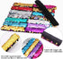 Childom 20 Pack Slap Bracelets - 2-Color Reversible Charm Bracelets with Sequins & Color Ball Head