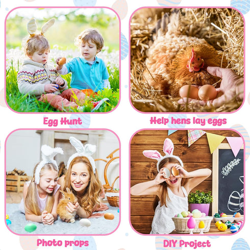 18 3 PCS Colors Wooden Fake Chicken Eggs,Wood Nest Egg Faux Egg for Crafts,Nesting Box,Easter,DIY,Help Hens Lay Eggs
