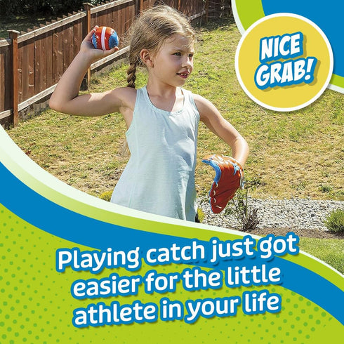Get Outside Go! Easy Catch Ball & Glove Set by Toysmith for Outdoor Play
