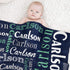 40" 50" Ship Next Day, Personalized Baby Blankets for Baby Boys Girls, Kids Custom Name Blanket for Newborn Toddler