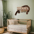 Country Personalized Name Sign for Baby Boy Room, Fisherman Theme Nursery Decor, Kids Wall Art
